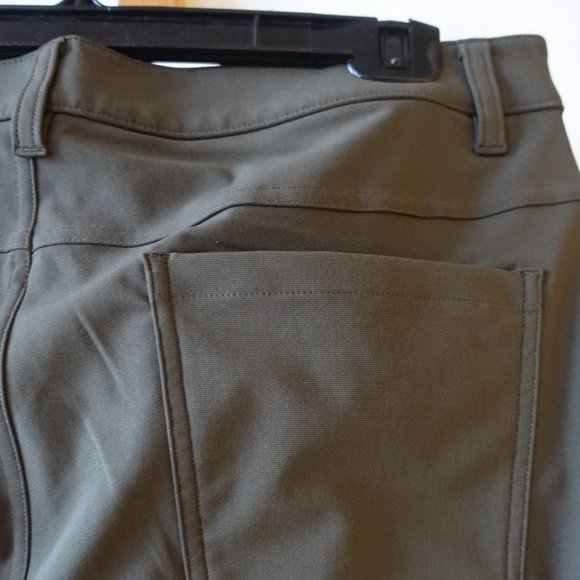 Lululemon Warpstreme ABC Pant Classic 37"L inseam Tall Size 34 Dark Olive - Picture 6 of 12